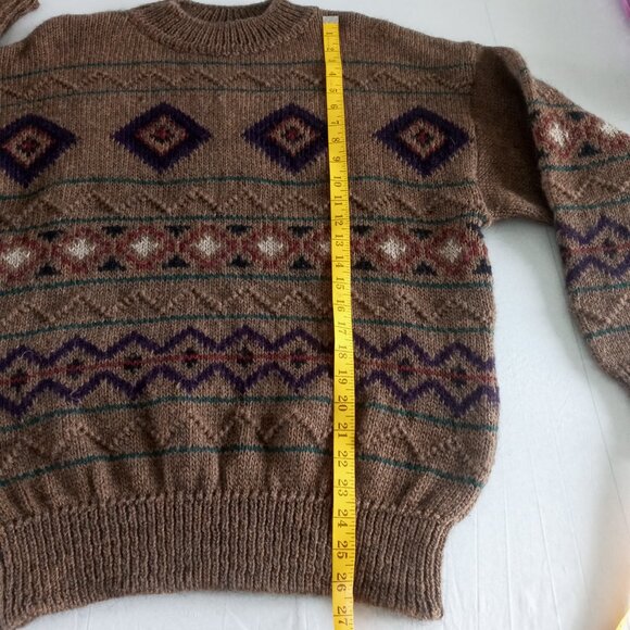 Vtg1990s Timberland Weathergear made in Italy Geometric wool sweater size medium - Picture 4 of 6
